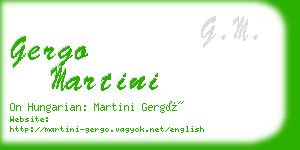 gergo martini business card
